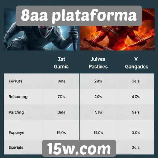 Comparativo de jogos disponíveis na 8aa plataforma